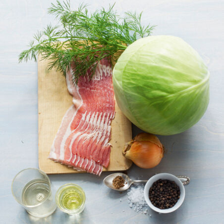 Krautsalat mit Speck Krautsalat mit Speck