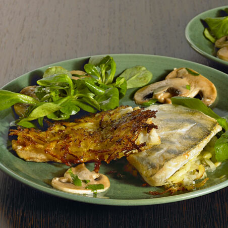 Zander mit Kartoffelkruste Zander mit Kartoffelkruste