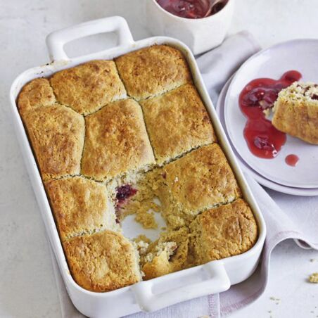 Buchweizenbuchteln mit Cranberrysauce Buchweizenbuchteln mit Cranberrysauce