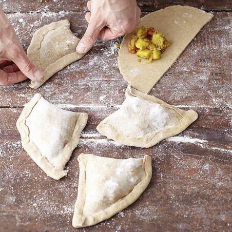 Buchweizen-Dinkel-Samosas Buchweizen-Dinkel-Samosas