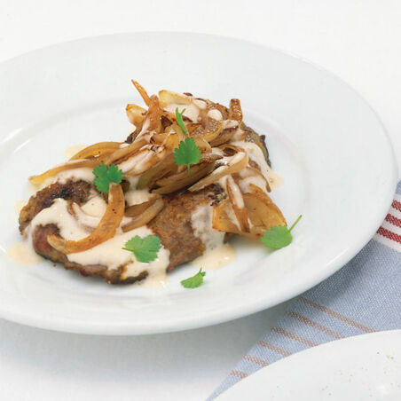 Pfaffenschnitzel in pikanter Sauce Pfaffenschnitzel in pikanter Sauce