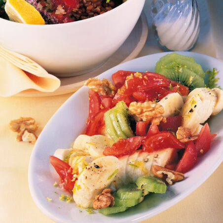 Bananen-Kiwi-Salat aus Neuseeland Bananen-Kiwi-Salat aus Neuseeland