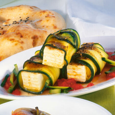Käse-Zucchini-Päckchen Käse-Zucchini-Päckchen