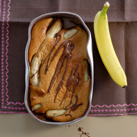 Schokoauflauf auf Honigbananen Schokoauflauf auf Honigbananen