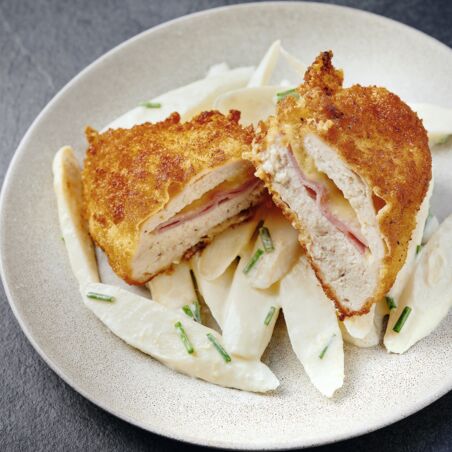Hähnchen-Cordon-Bleu mit Spargelsalat Hähnchen-Cordon-Bleu mit Spargelsalat