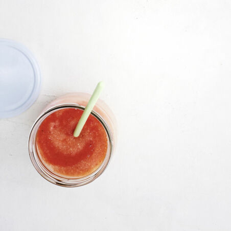 Maisgrießbrei mit Erdbeeren Maisgrießbrei mit Erdbeeren