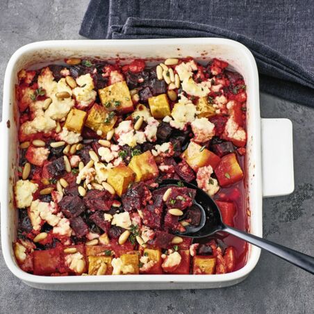Rote-Bete-Gratin mit Feta Rote-Bete-Gratin mit Feta