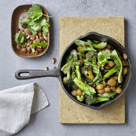 Grüne Kohlgemüse-Pfanne Grüne Kohlgemüse-Pfanne