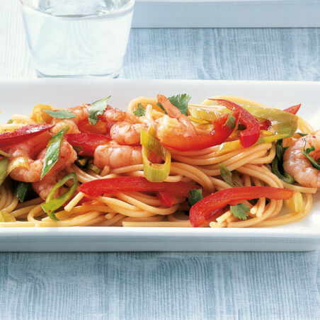 Scharfe Krabben-Nudeln Scharfe Krabben-Nudeln