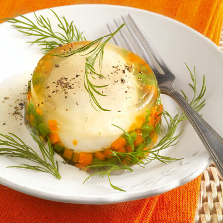 Verlorene Eier in Weingelee Verlorene Eier in Weingelee