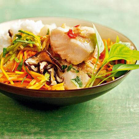 Gedämpfter Fisch aus dem Bratschlauch Gedämpfter Fisch aus dem Bratschlauch