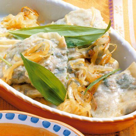 Maultaschen mit Spinat und Bärlauch Maultaschen mit Spinat und Bärlauch