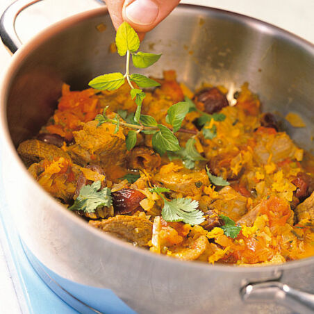 Lamm-Tajine mit Datteln Lamm-Tajine mit Datteln