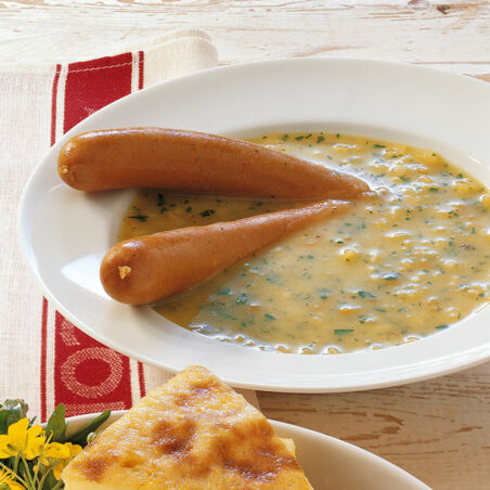 Kartoffeleintopf mit Saitenwürstchen Kartoffeleintopf mit Saitenwürstchen