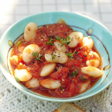 Weiße Bohnen in Tomatensauce Weiße Bohnen in Tomatensauce