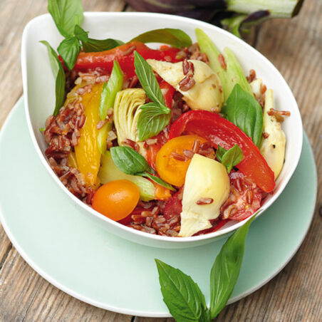 Roter Reissalat mit Artischocken Roter Reissalat mit Artischocken
