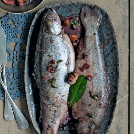 Forelle in Rotwein Forelle in Rotwein