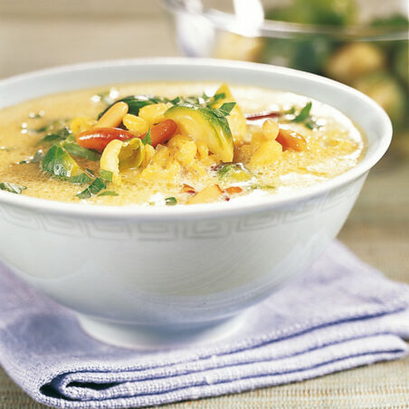 Gerstensuppe mit Rosenkohl Gerstensuppe mit Rosenkohl