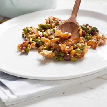 Schokoparfait mit Krokant Schokoparfait mit Krokant