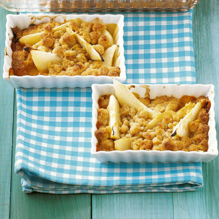 Birnen mit Zimtstreuseln Birnen mit Zimtstreuseln