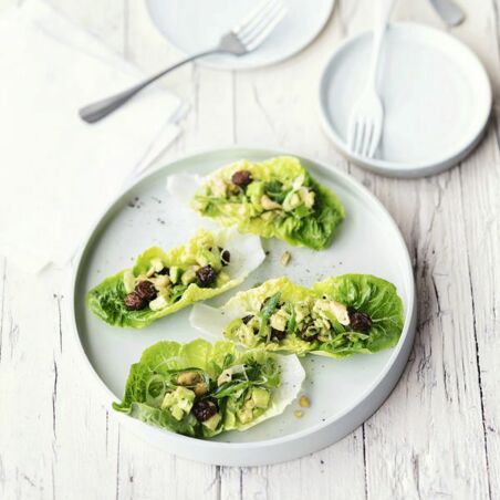 Avocado-Cashew-Schiffchen Avocado-Cashew-Schiffchen