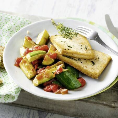 Tofuschnitzel mit Zucchini Tofuschnitzel mit Zucchini