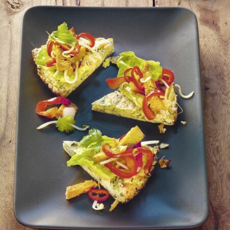 Spitzkohlpfannkuchen mit Sesam Spitzkohlpfannkuchen mit Sesam