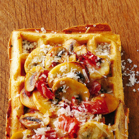 Pizzawaffeln mit Pilzen Pizzawaffeln mit Pilzen