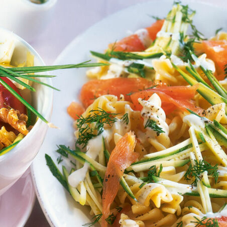 Nudelsalat mit Räucherlachs Nudelsalat mit Räucherlachs