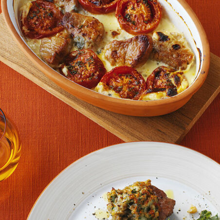 Gratinierte Schweinemedaillons Gratinierte Schweinemedaillons