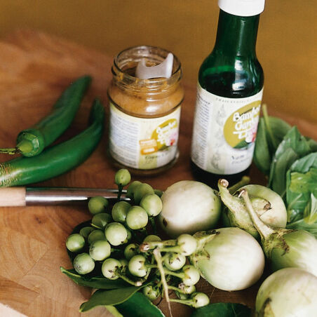 Grünes Curry mit Thai-Auberginen Grünes Curry mit Thai-Auberginen