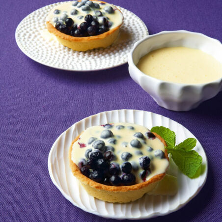 Blaubeertörtchen mit Mascarponemousse Blaubeertörtchen mit Mascarponemousse