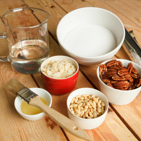 Alle Zutaten für das Nusskrokant Nusskrokant Step 1