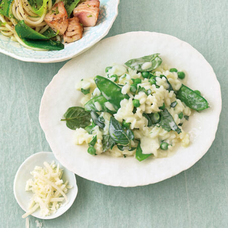Kräuterrisotto mit Erbsen Kräuterrisotto mit Erbsen