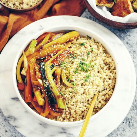 Kokosbulgur mit Gemüse Kokosbulgur mit Gemüse