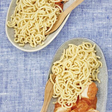 Lachsragout mit Pasta Lachsragout mit Pasta