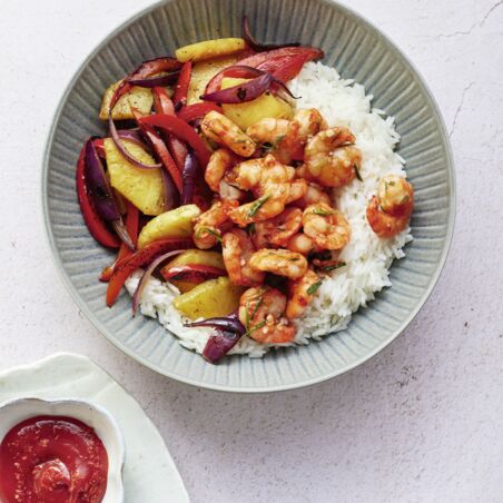 Knoblauch-Garnelen-Bowl Knoblauch-Garnelen-Bowl