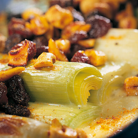 Überbackener Rosinenlauch Überbackener Rosinenlauch