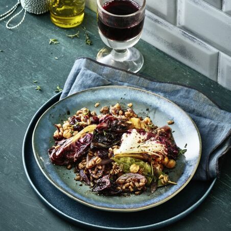 Geschmorter Dinkel
mit Radicchio Geschmorter Dinkel
mit Radicchio