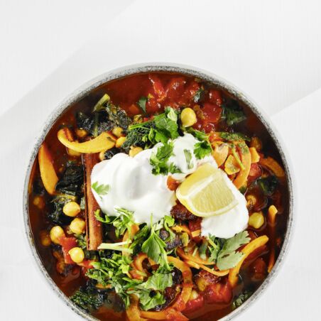 Marokkanischer
Süßkartoffel-
Kichererbsen-Eintopf Marokkanischer
Süßkartoffel-
Kichererbsen-Eintopf