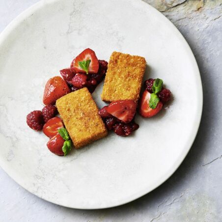 Knusperschnitten mit Beeren Knusperschnitten mit Beeren