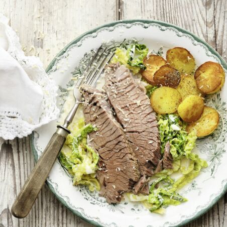 Tellerfleisch mit Rahmwirsing Tellerfleisch mit Rahmwirsing
