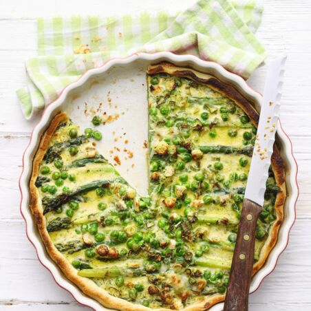 Spargeltarte mit Erbsen Spargeltarte mit Erbsen