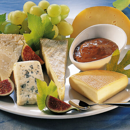 Käseplatte mit Feigensenf Käseplatte mit Feigensenf