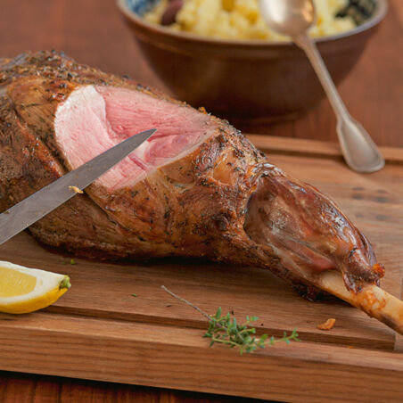 Lammkeule mit Skordalia Lammkeule mit Skordalia