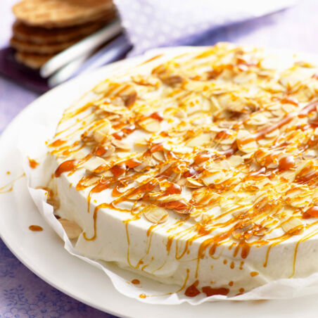 Birnentarte mit Mandel-Karamell-Kruste Birnentarte mit Mandel-Karamell-Kruste