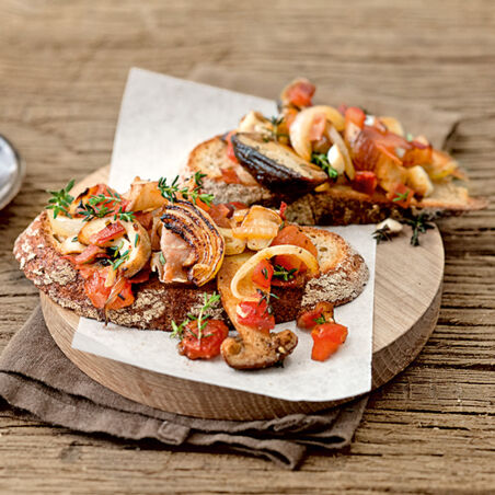 Röstbrot mit Waldpilzen Röstbrot mit Waldpilzen