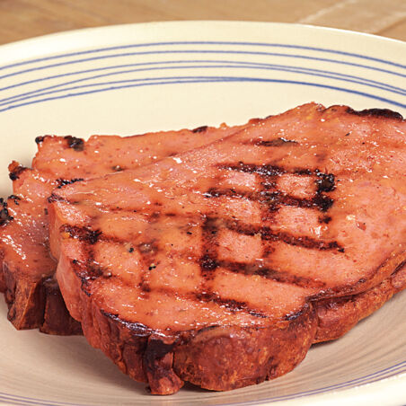 Gegrillter Leberkäse Gegrillter Leberkäse