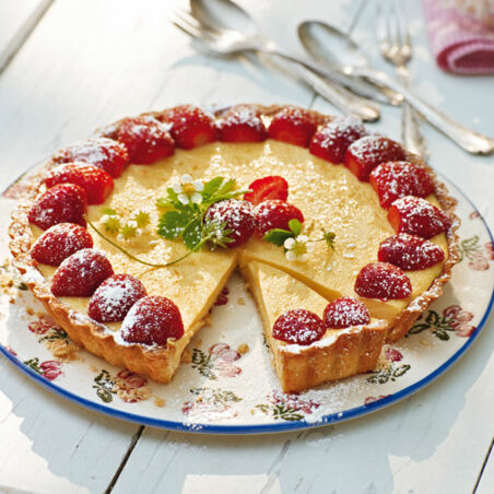 Erdbeerkuchen mit Orangencreme Erdbeerkuchen mit Orangencreme