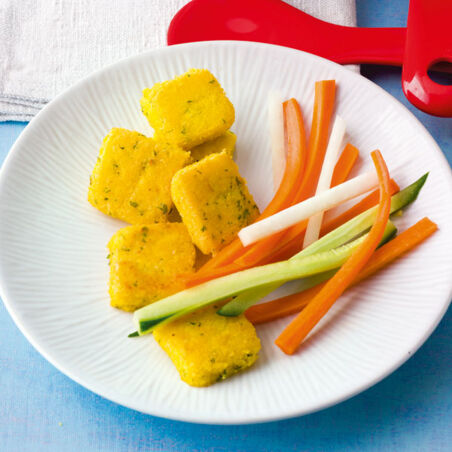 Polentaschnitten mit Gemüse Polentaschnitten mit Gemüse